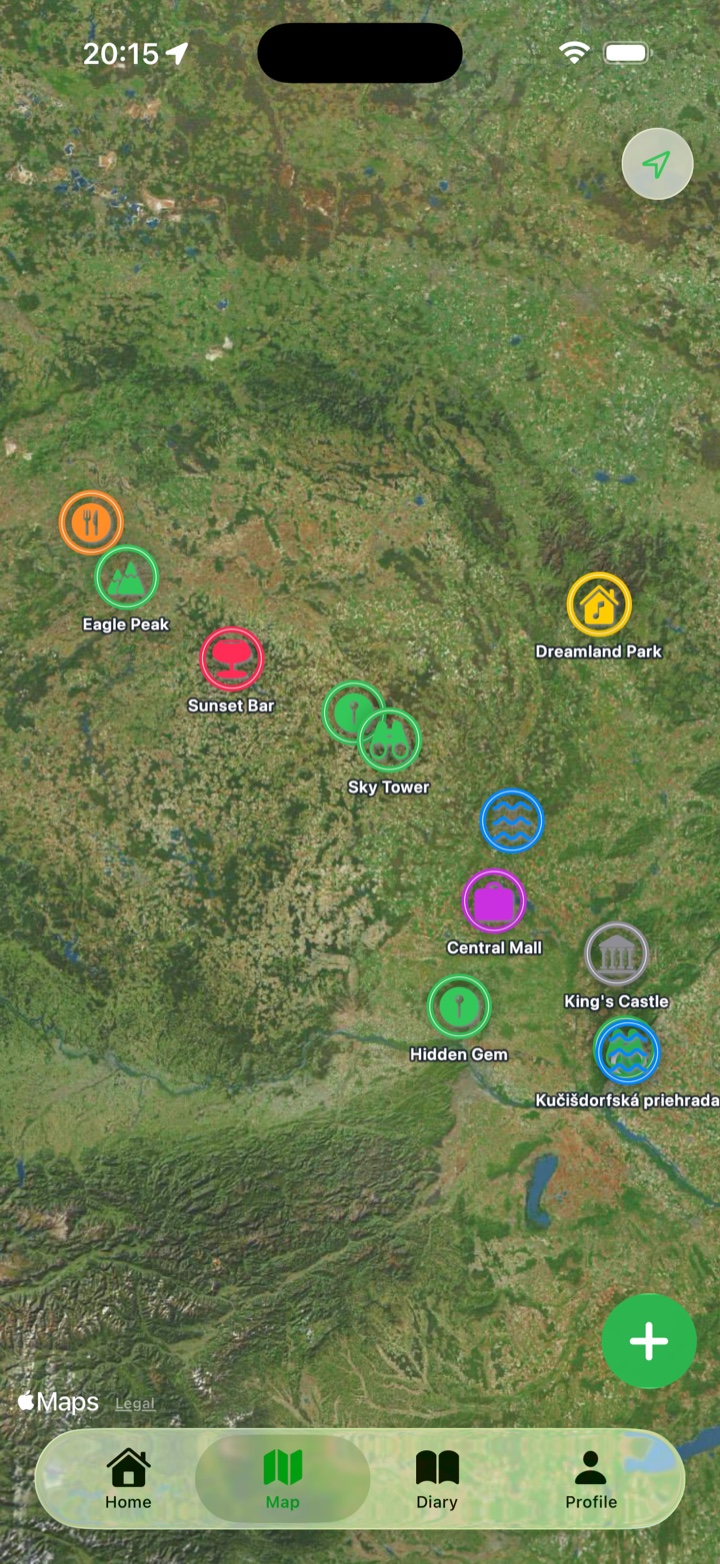 Worldwanderer Apple Maps iPhone screen